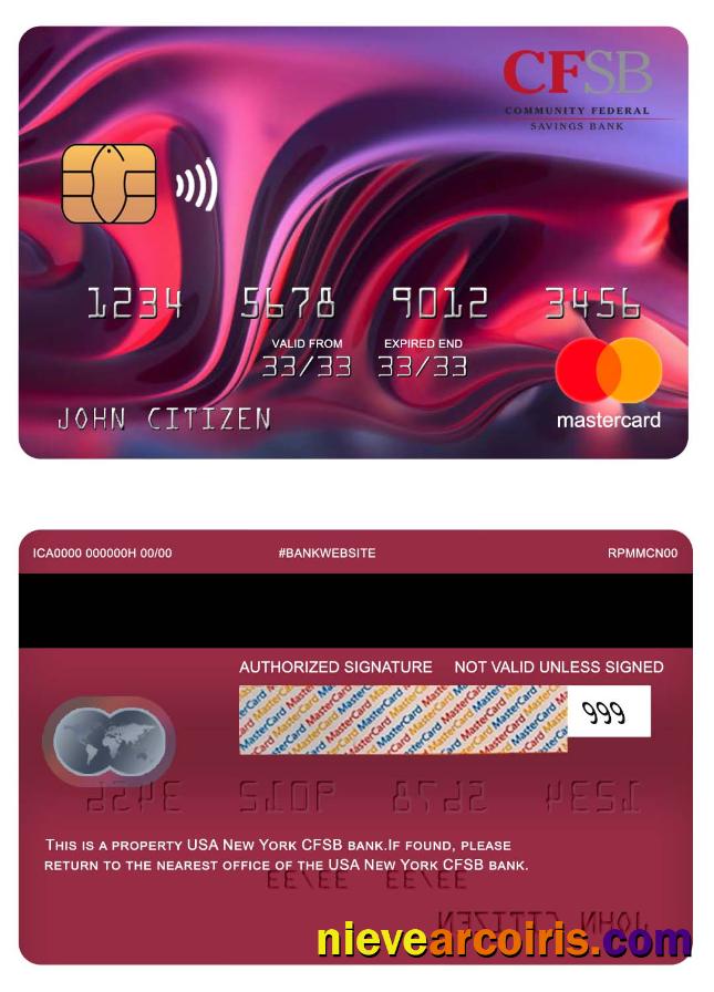 USA New York CFSB bank mastercard